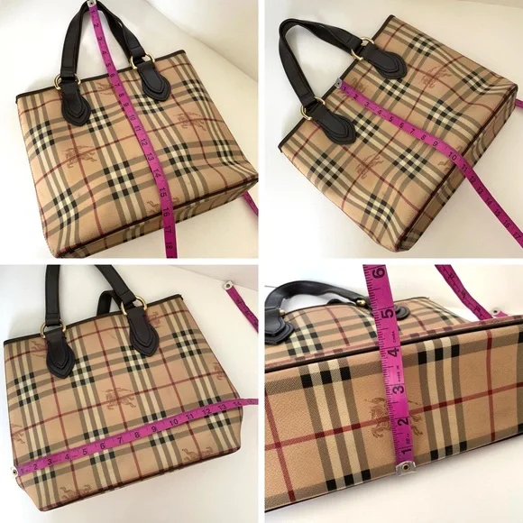 LAST CHANCE SALE!AUTHENTIC Burberry Classic Regent Leather Tote Bag Haymarket - Picture 16 of 16